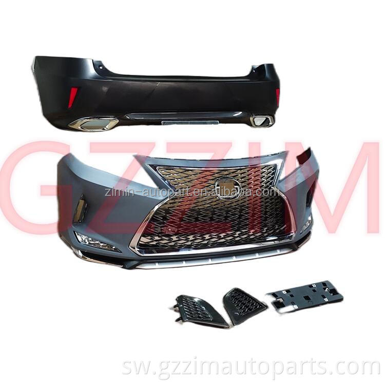 PP Plastic Front Bumper Grill Fog lamp Head Lamp Body Kits For RX 2009-2015 Upgrade To 2020